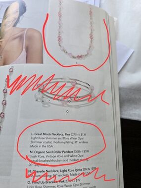 Touchstone Crystal Great Minds Necklace - Pink